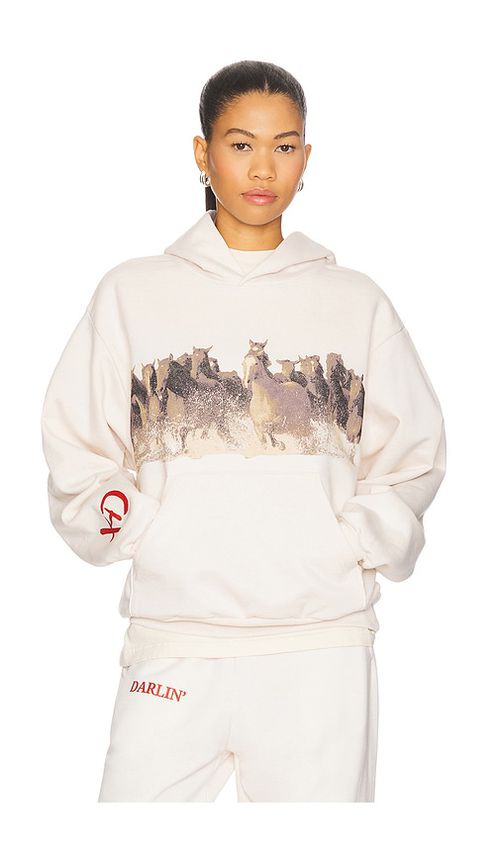 Darlin Wild Hoodie in Creme.  XS also in L, M