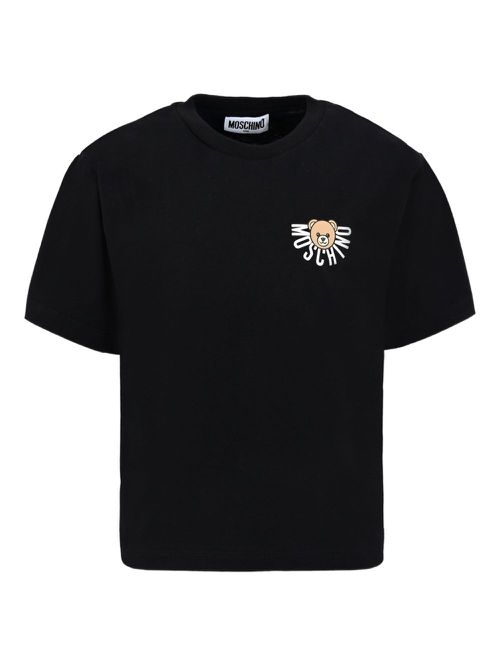 Teddy Bear-print cotton T-shirt - Black