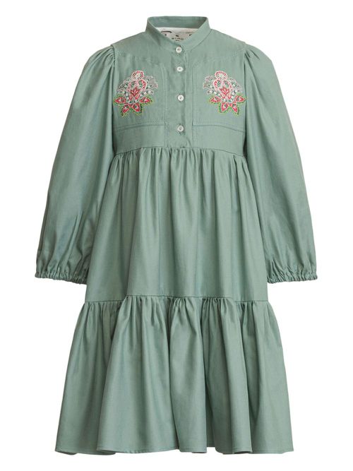 Embroidered dress - Green