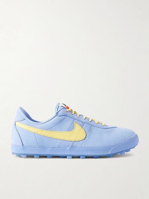 Astrograbber Leather-trimmed Nubuck Sneakers - Yellow