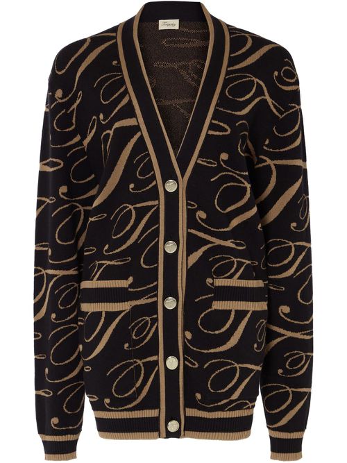 Temperley London T-logo Mania cardigan - Black