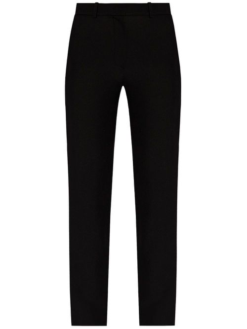 High-waisted straight-leg trousers - Black