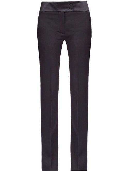 Tuxedo straight-leg tailored trousers - Black