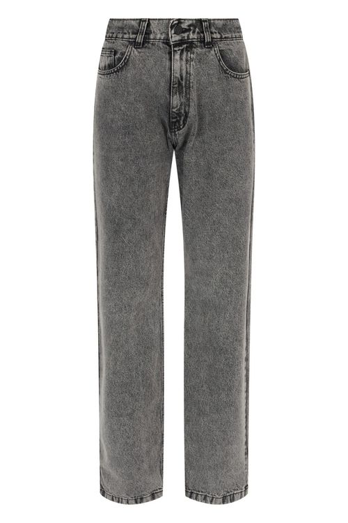 Grey Straight High Rise Jeans