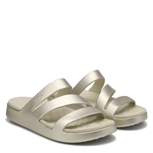 Women's Getaway Silver Strappy Sandals (Champagne Silver)