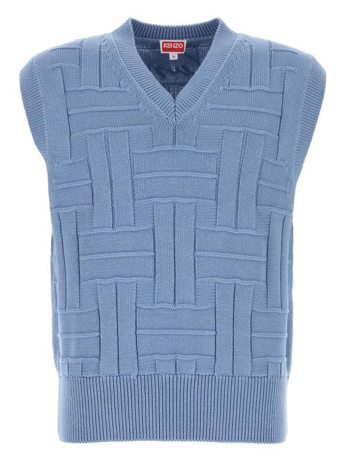 Kenzo embroidered sleeveless jumper - Blue