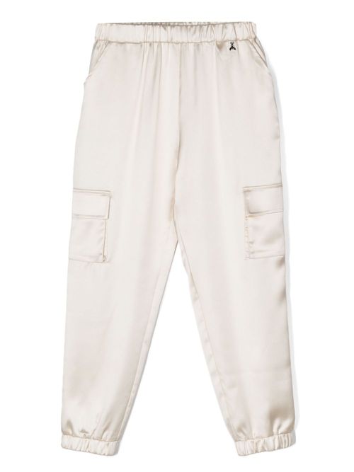 Satin cargo trousers - Neutrals
