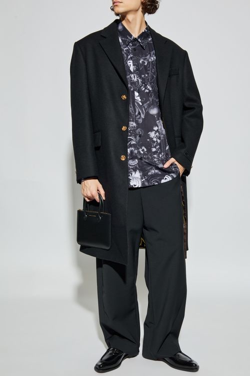 Shirt With Pattern, Men's, Black