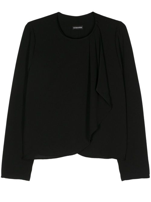 Armure crepe wrap jacket - Black