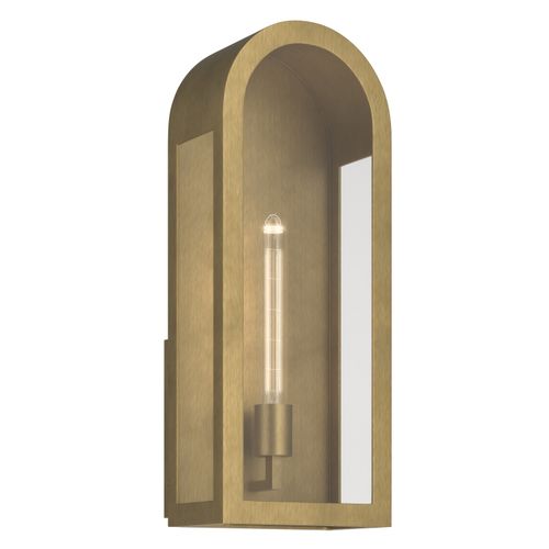 Natural Brass Outdoor Wall Mount from the Marea Collection