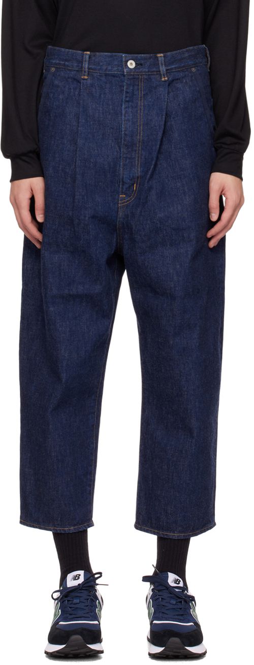 Blue Wide-leg Jeans