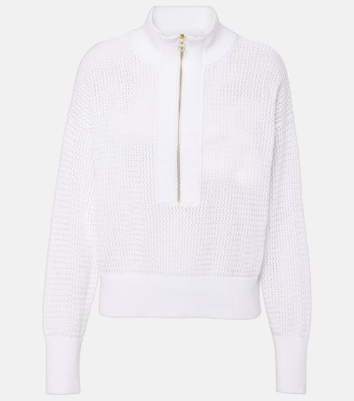 Aurora cotton half-zip sweater