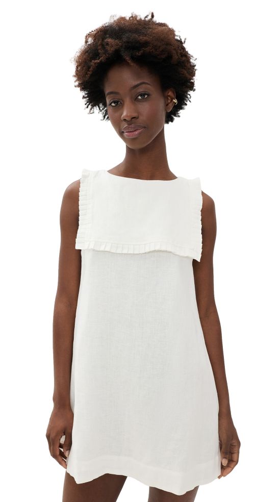 Agnes Linen Mini Dress White