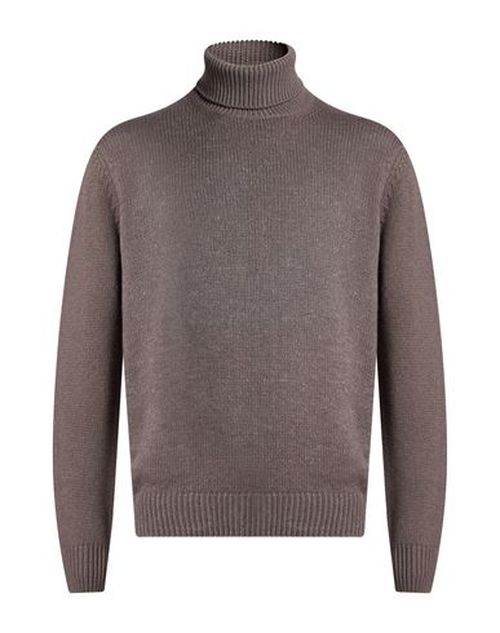 Man Turtleneck Lead Size 44 Merino Wool, Silk, Cashmere