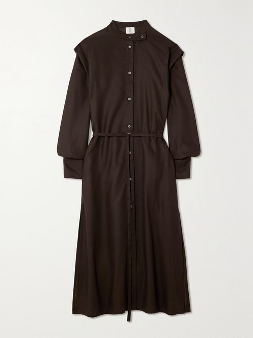 + Net Sustain Nemulus Belted Tencel Lyocell Midi Shirt Dress