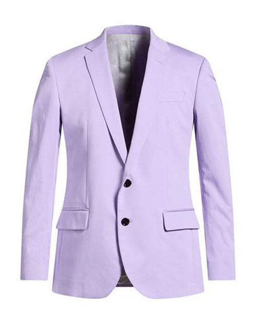 Man Blazer Lilac Size 42 Cotton, Silk, Elastane