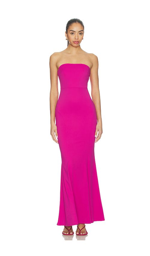 Superdown Saphira Strapless Gown in Fuchsia. L. Also in XS, XXS