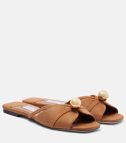 Siva suede slides