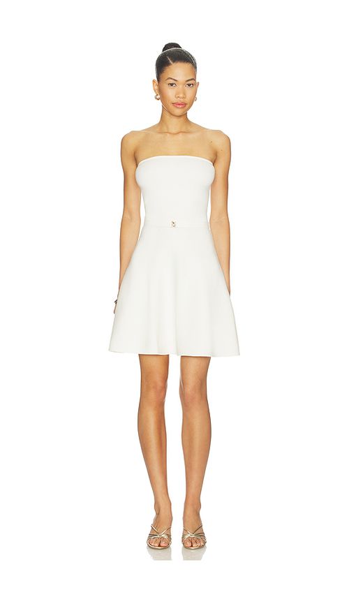 Karina Grimaldi Mira Knit Mini Dress in White. L. Also in M