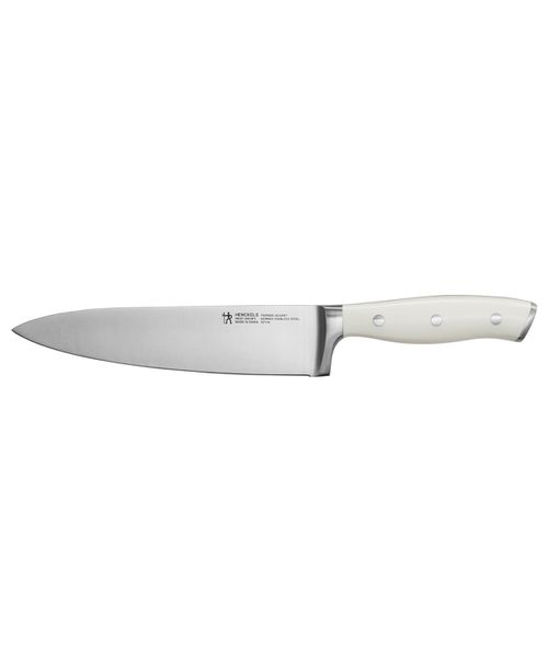 "Forged Accent 8"" Chef's Knife with Handle - Stainless Steel Blade and White Handle"