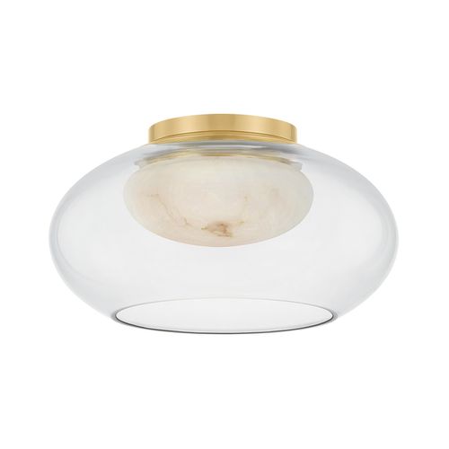 Aged Brass LED Flush Mount from the Moore Collection