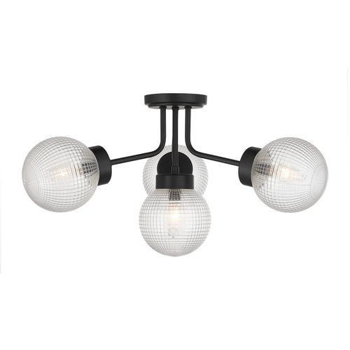 Coral 4-Light Semi-Flush in Matte Black