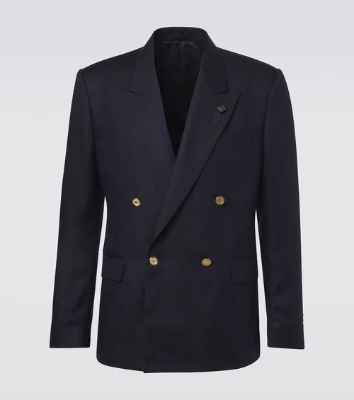 Wool, cashmere, and silk blazer