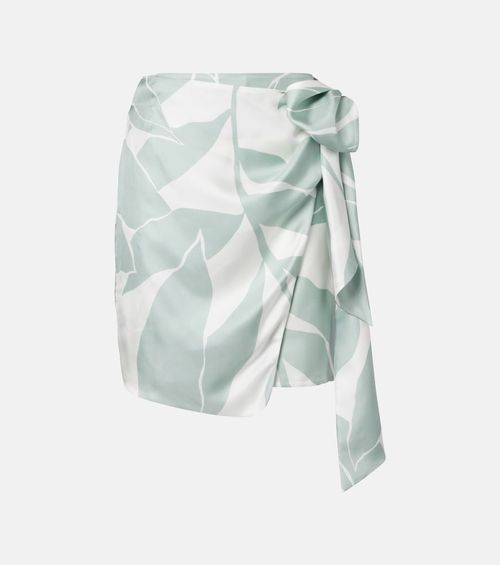 Strano printed silk twill miniskirt