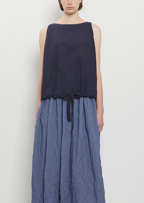 Apuntob Cotton Poplin Balloon Hem Tank Aby