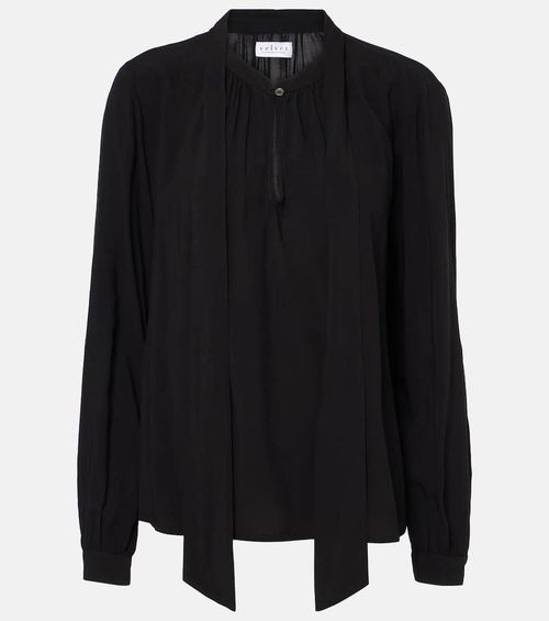 Gabrielle draped rayon challis blouse