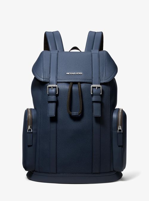 Cooper Pebbled Leather Backpack in Blue - One Size