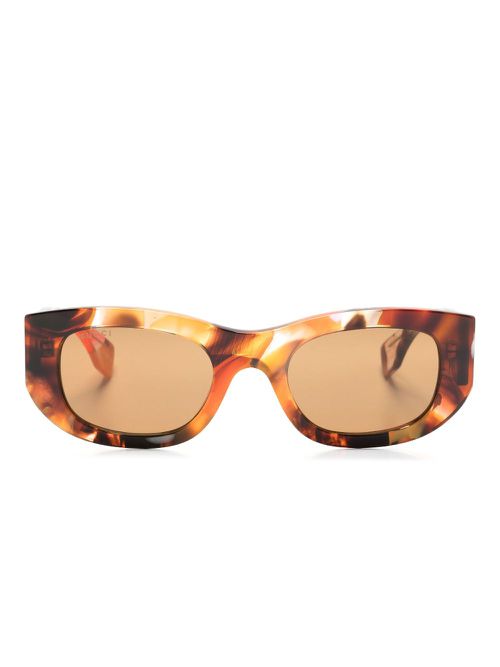 Orange Nouvelle Vague Rectangle-Frame Sunglasses - Women's - Acetate