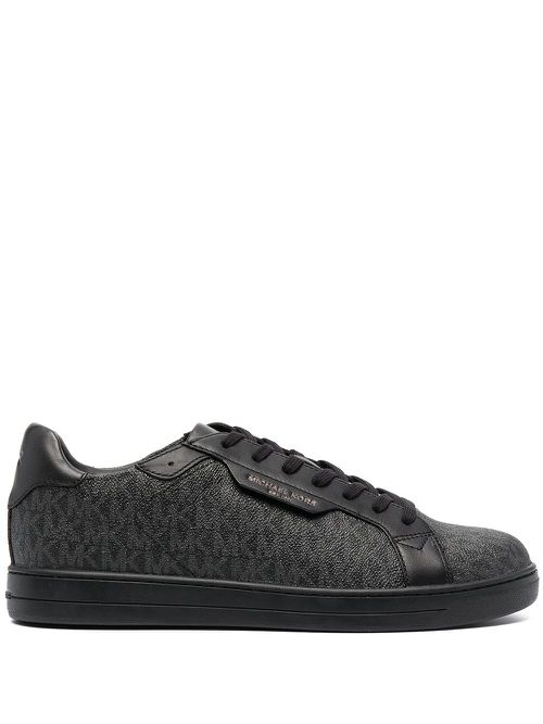 Monogram print sneakers - Black