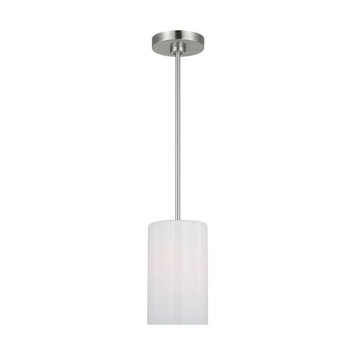 Brushed Steel Mini Pendant from the Rhett Collection