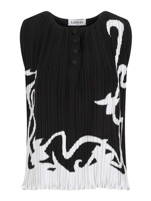 Sleeveless Pleated Top
