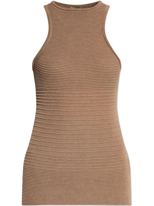 Ribbed tank top - Brown