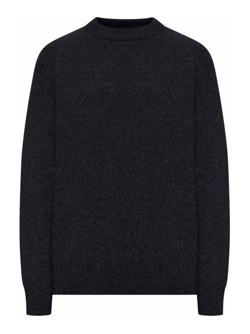 Crew Neck Sweater In Melange Effect Wool
