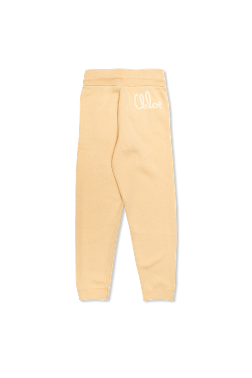 Trousers With Logo, Unisex, Beige