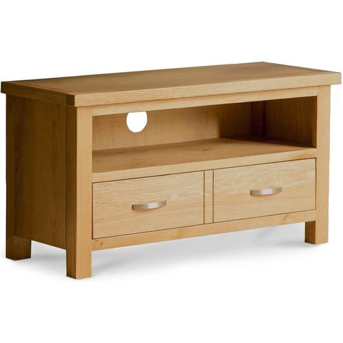 London Oak Small TV Stand, Screens Up " | Light Oak