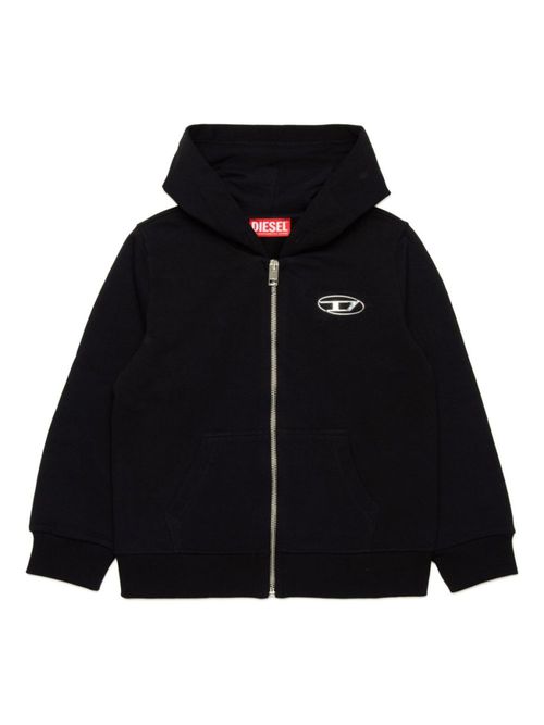 Boys Black Logo Hoodie