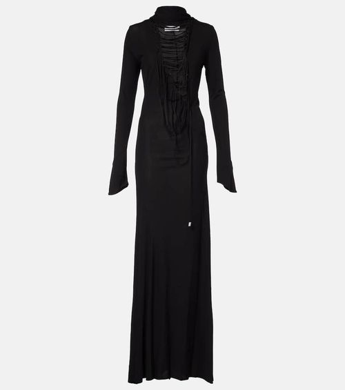 Cutout crêpe maxi dress