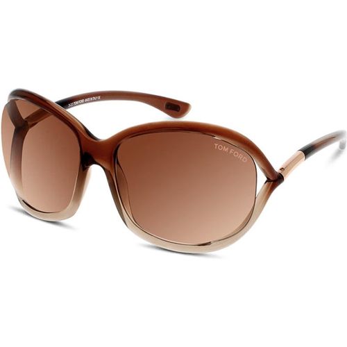 TOM FORD Woman TOM FORD FT0008 JENNIFER 38F Sunglasses Injected Bronze Brown Geometric Normal Shaded