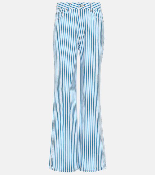 Ganni Magny striped high-rise straight jeans