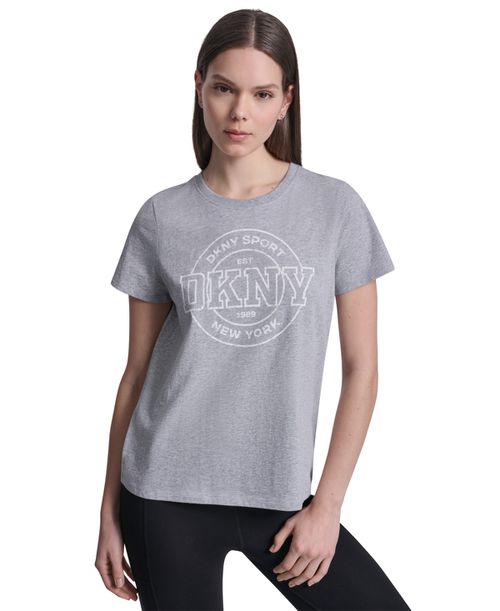Women's Collegiate Medallion Logo T-Shirt - Pearl Grey Heather