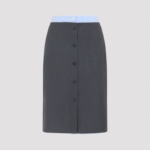 Women's Wool Midi Skirt for Fall Winter 2026