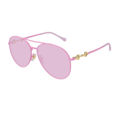 GG1698S Linea Horsebit 003 Fuchsia Pink Rosa Metal Occhiali Da Sole - Women
