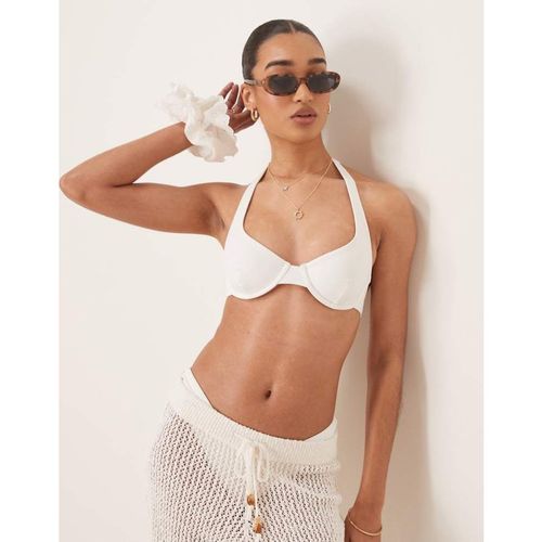 Free Society Womens underwire bikini top in white