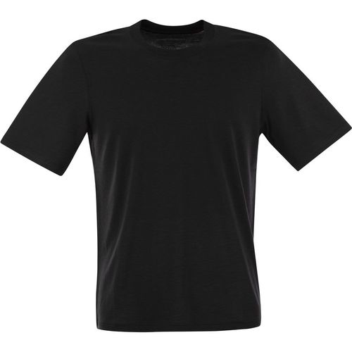 Majestic Short Sleeved T Shirt In Lyocell And Cotton