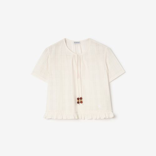 Chemisier en voile de coton Check , Size: 04