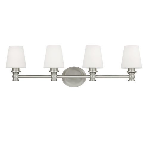 Visual Comfort Studio Xavierre 4-Light Bathroom Vanity Light in Satin Nicke
